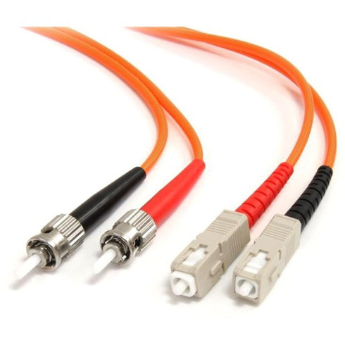 StarTech.com 1m Fiber Optic Cable - Multimode Duplex 62.5-125 - LSZH - ST -SC - OM1 - ST to SC Fiber Patch Cable
