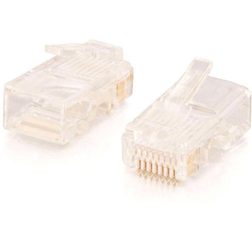 C2G RJ45 Cat5E Modular Plug for Round Stranded Cable - 50pk