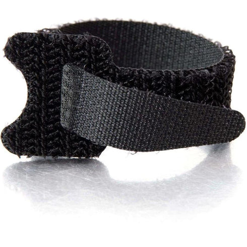 C2G 6in Hook and Loop Cable Management Wraps Multipack (12 pack) - Black Cable Wraps
