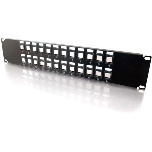 C2G 24-Port Blank Keystone-Multimedia Patch Panel