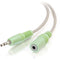 C2G 6ft 3.5mm M-F Stereo Audio Extension Cable (PC-99 Color-Coded)