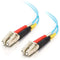 C2G 5m LC-LC 10Gb 50-125 Duplex Multimode OM3 Fiber Cable - Aqua - 16ft