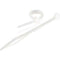 C2G 7.75in Releasable-Reusable Cable Ties - White - 50pk