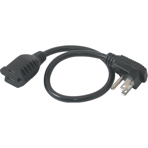 C2G 1.5ft 18 AWG Flat Plug Power Strip Plus (NEMA 5-15P to NEMA 5-15R)