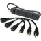 C2G 6-Outlet Surge Suppressor with (3) 1ft Outlet Saver Power Extension Cords