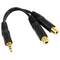 StarTech.com Stereo Splitter Cable - Phono Stereo 3.5mm (M) - Phono 2x Stereo (F) - 6in