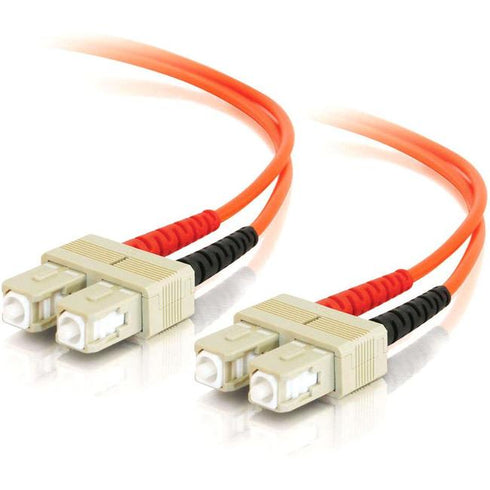 C2G-2m SC-SC 62.5-125 OM1 Duplex Multimode Fiber Optic Cable (Plenum-Rated) - Orange