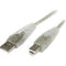 StarTech.com - Transparent USB 2.0 cable - 4 pin USB Type A (M) - 4 pin USB Type B (M) - ( USB - Hi-Speed USB ) - 10 ft