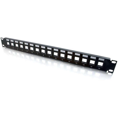 C2G 16-Port Blank Keystone-Multimedia Patch Panel
