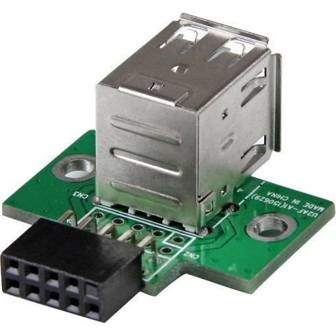 StarTech.com 2 Port USB Motherboard Header Adapter - USB A to USB 10 Pin Header F-F