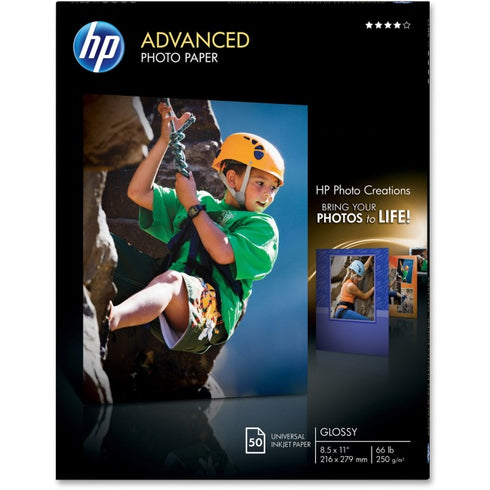 Hp Inc. Hp Photo Paper, Glossy, 8.5x11, 50 Sht, Qty 2
