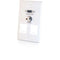 C2G VGA + 3.5mm Audio Pass Through Single Gang Wall Plate w- 2 Keystones-Brushed Aluminum