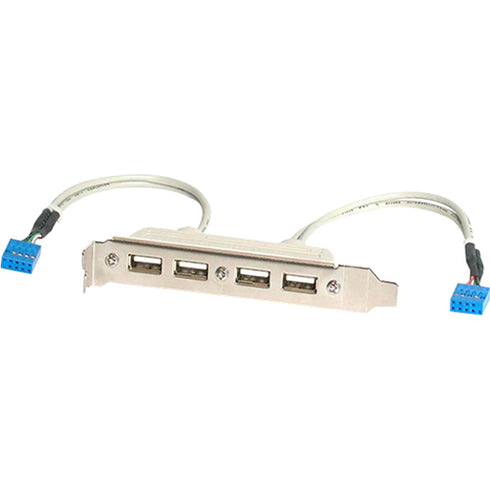 StarTech.com 4 Port USB A Female Slot Plate Adapter - USB panel - 4 pin USB Type A (F)