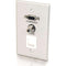 C2G VGA + 3.5mm Audio Pass Through Single Gang Wall Plate w-1 Keystone-Brushed Aluminum