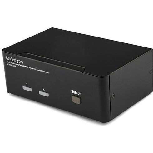StarTech.com 2 Port Dual DisplayPort USB KVM Switch with Audio