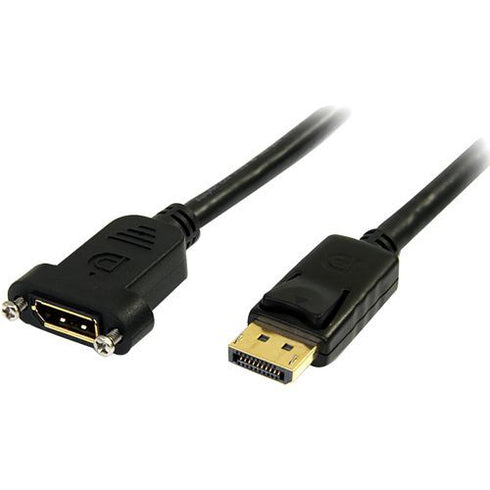 StarTech.com 3 ft 20 pin DisplayPort Extension Panel Mount Cable - M-F