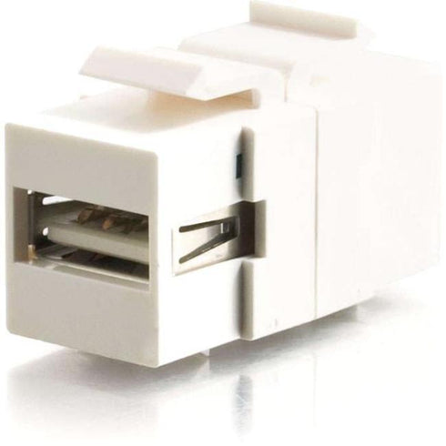 C2G Snap-In USB A-B Female Keystone Insert Module - White