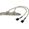 StarTech.com 2 Port USB A Female Slot Plate Adapter