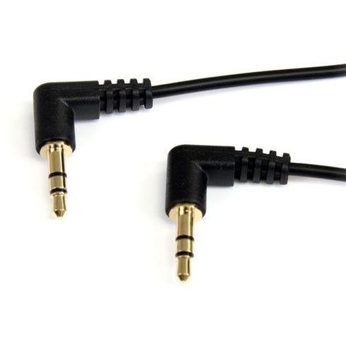 StarTech.com 6 ft Slim 3.5mm Right Angle Stereo Audio Cable - M-M