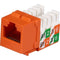 Black Box GigaBase2 CAT5e Jack, Universal Wiring, Orange, Single-Pack