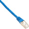 Black Box Cat6 250-MHz Shielded, Stranded Cable SSTP (PIMF), PVC, Blue, 1-ft. (0.3-m)