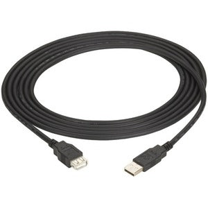 Black Box USB 2.0 Extension Cable - Type A Male to Type A Female, Black, 3-ft.