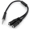 StarTech.com Headset adapter for headsets with separate headphone - microphone plugs - 3.5mm 4 position to 2x 3 position 3.5mm M-F