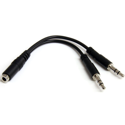StarTech.com 3.5mm 4 Position to 2x 3 Position 3.5mm Headset Splitter Adapter - F-M
