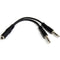StarTech.com 3.5mm 4 Position to 2x 3 Position 3.5mm Headset Splitter Adapter - F-M