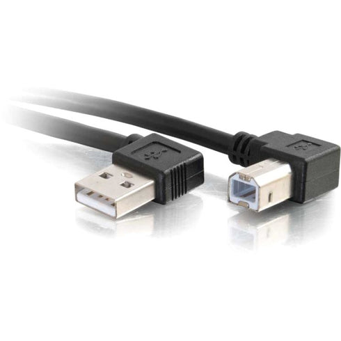 C2G 5m USB 2.0 Right Angle A-B Cable - Black (16.4ft)