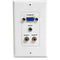 StarTech.com 15-Pin Female VGA Wall Plate with 3.5mm and RCA - White