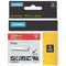 Dymo White on Red Color Coded Label