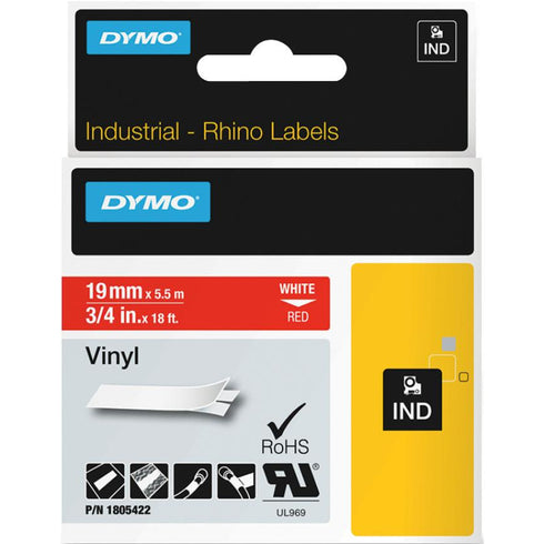 Dymo Colored 3-4" Vinyl Label Tape