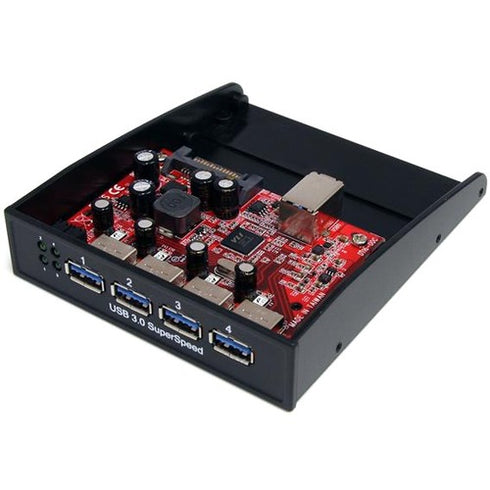 StarTech.com USB 3.0 Front Panel 4 Port Hub - 3.5 5.25in Bay