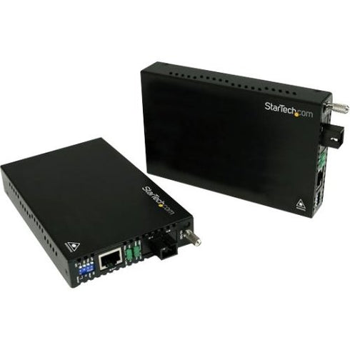 StarTech.com 10-100 Mbps Ethernet Single Mode WDM Fiber Media Converter Kit SC 20km