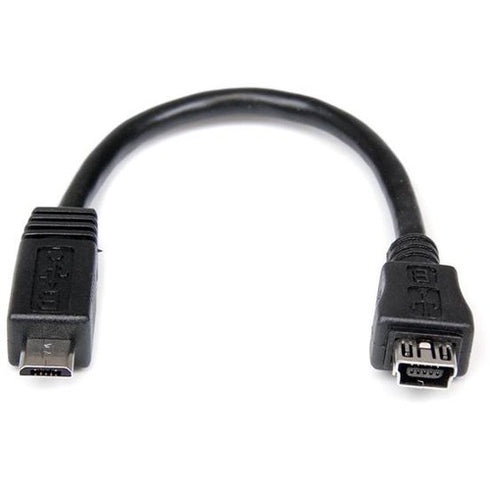 StarTech.com 6in Micro USB to Mini USB Adapter Cable M-F