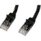 StarTech.com 5 ft Black Gigabit Snagless RJ45 UTP Cat6 Patch Cable - 5ft Patch Cord