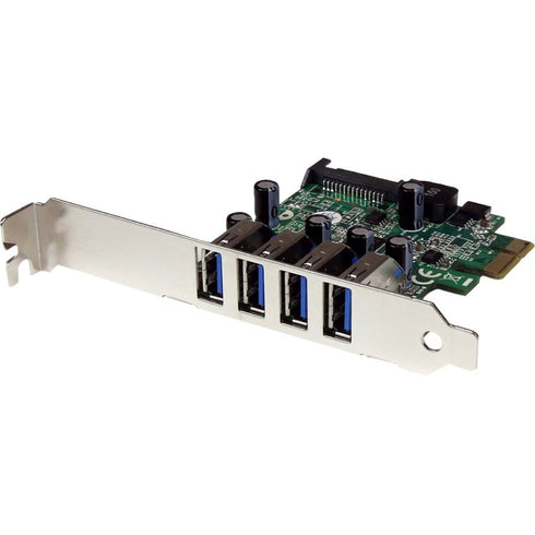 StarTech.com 4 Port PCI Express PCIe SuperSpeed USB 3.0 Controller Card Adapter with UASP - SATA Power