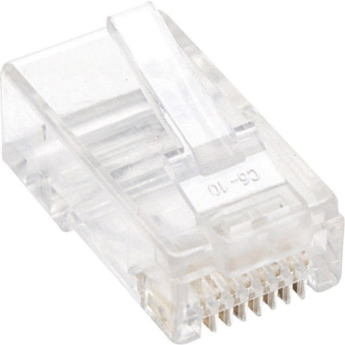 Intellinet Network Solutions Cat5e RJ45 Modular Plugs, 3-Prong, UTP, For Solid Wire, 100 Plugs in Jar