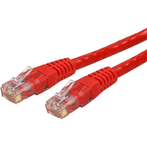 StarTech.com 50 ft Cat 6 Red Molded RJ45 UTP Gigabit Cat6 Patch Cable - 50ft Patch Cord