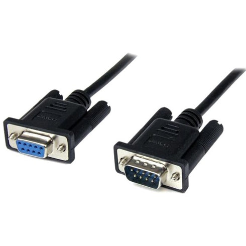 StarTech.com 2m Black DB9 RS232 Serial Null Modem Cable F-M