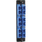 Black Box High-Density Adapter Panel, Ceramic Sleeves, (6) SC Duplex Pairs, Blue