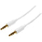 StarTech.com 3m White Slim 3.5mm Stereo Audio Cable - Male to Male