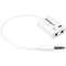 StarTech.com 3.5mm 4 Position to 2x 3 Position 3.5mm Headset Splitter Adapter M-F - White
