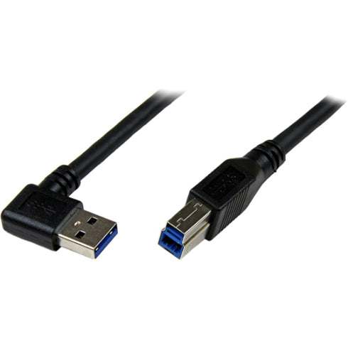 StarTech.com 1m Black SuperSpeed USB 3.0 Cable - Right Angle A to B - M-M