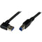 StarTech.com 1m Black SuperSpeed USB 3.0 Cable - Right Angle A to B - M-M