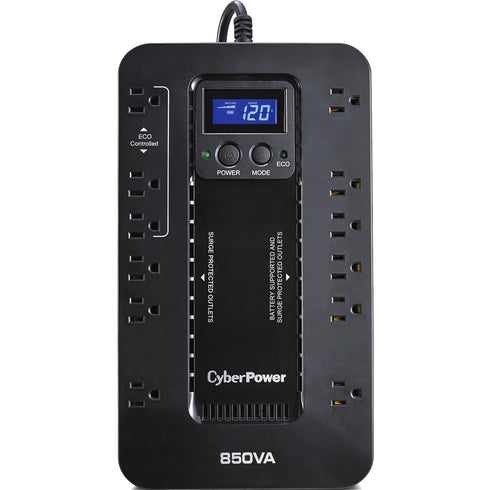 CyberPower EC850LCD Ecologic 850VA-510W Energy Efficient LCD Desktop ECO UPS