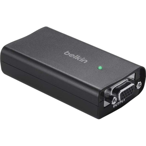 Belkin HDMI to VGA + 3.5mm Audio Adapter Video Converter - Black - 1 x HDMI (Type A) Digital Audio-Video - 1 x HD-15 Female VGA, 1 x Mini-phone Stereo Audio - 1920 x 1080 Supported - Black