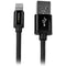 StarTech.com 2m (6ft) Long Black Apple® 8-pin Lightning Connector to USB Cable for iPhone - iPod - iPad