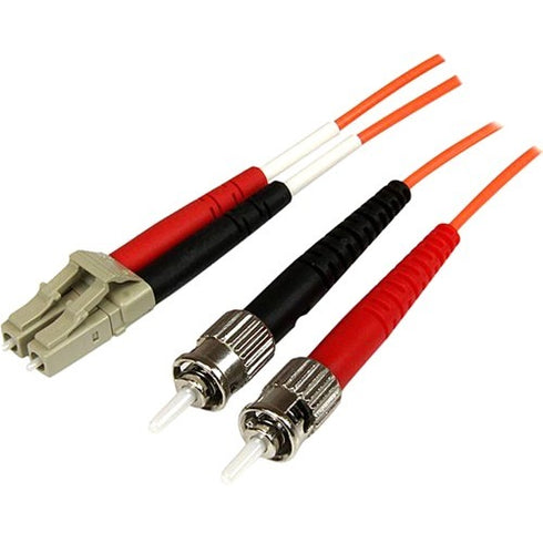 StarTech.com 1m Fiber Optic Cable - Multimode Duplex 50-125 - OFNP Plenum - LC-ST - OM2 - LC to ST Fiber Patch Cable